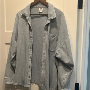 Denim color Pink Button-Up